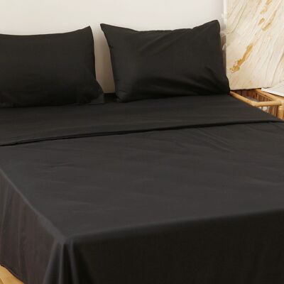 JOGO DE CAMA LISO PRETO