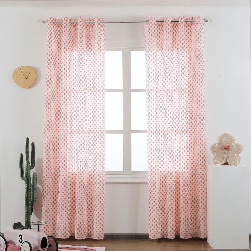 CORTINAS ALFANUMÉRICAS DE TULE VERMELHO VINHO 140*260cm