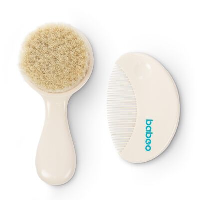 Ensemble de toilettage Baboo : brosse et peigne, 0 mois et plus