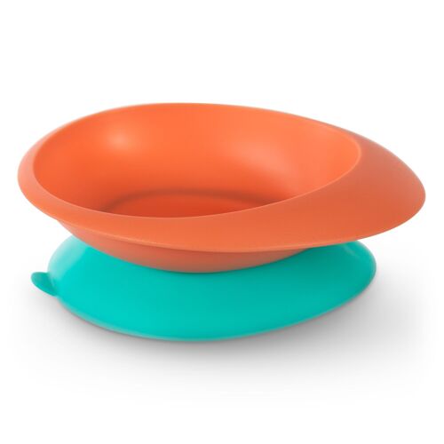Baboo UFO Shape Bowl with Suction Base, Peach, 6+ Months