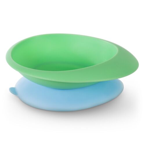 Baboo UFO Shape Bowl with Suction Base, Green, 6+ Months