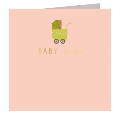 AH13 Gold Foiled New Baby Girl Card