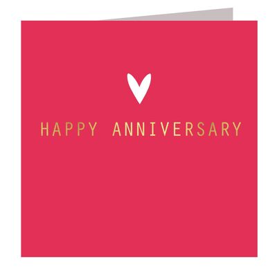 Tarjeta de aniversario laminada en oro AH16