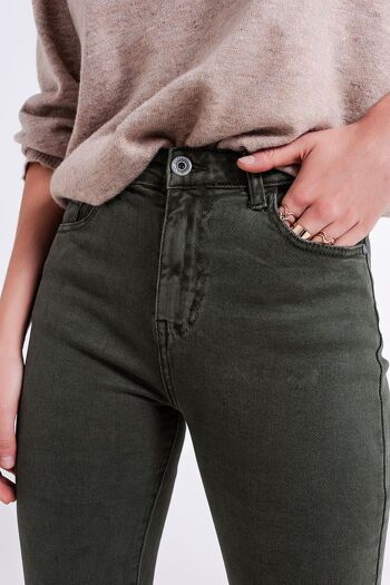 Jean flare olive 6