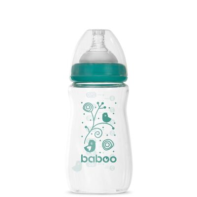 Baboo Anti-Colic-Glasflasche, Weithals, 250 ml, 3+ Monate