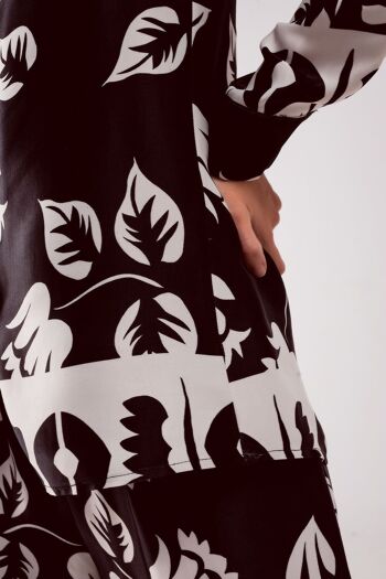 Chemise à imprimé floral en noir 5