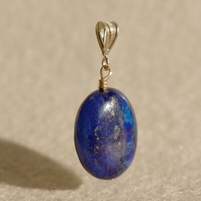 Pendentif Janna - Or laminé et lapis lazuli