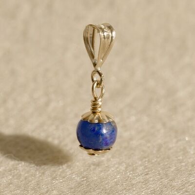 Felicie pendant - Laminated gold and lapis lazuli