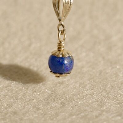 Pendentif Felicie - Or laminé et lapis lazuli