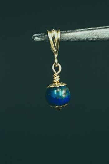 Pendentif Felicie - Or laminé et lapis lazuli 3