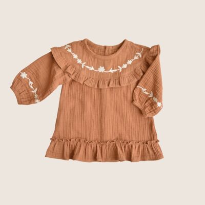 Child/baby dress 100% OEKO-TEX cotton gauze