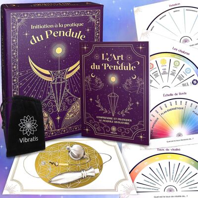 Pendulum Art Box with Divinatory Drop of Water Pendulum & Egyptian Thoth Pendulum