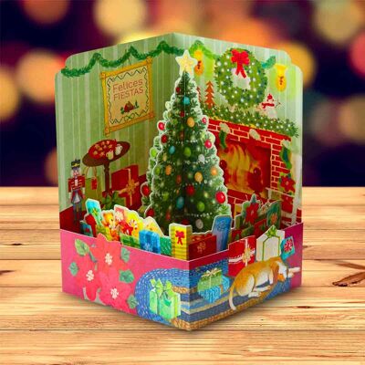 3D Pop up Christmas greeting card - Christmas atmosphere