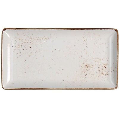 Baguette Plate 33x16 Ivory Rustic
