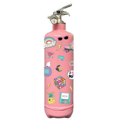 90s Fire Extinguisher Pink Christmas / Vintage Fire extinguisher Christmas gift / Feuerlöscher