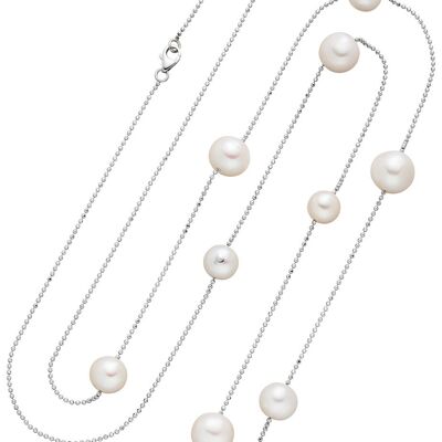 Collier avec plusieurs perles d'eau douce blanches