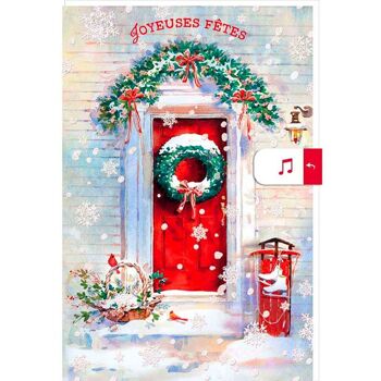 Carte de Vœux Musicale Porte de Noël 2