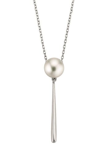 Collier avec pendentif moderne en perles d'eau douce blanc 1