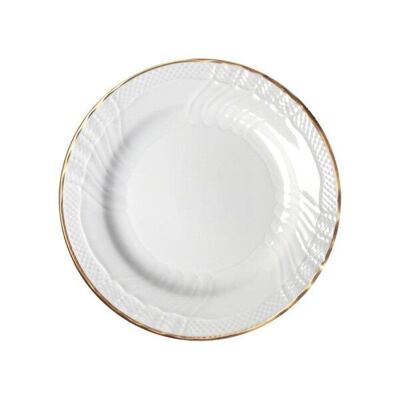 Dinner plate cm. 26 Gold wire shell