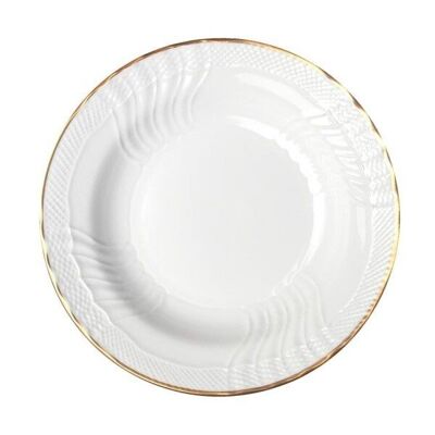 Assiette creuse cm. 23 coque en fil d'or