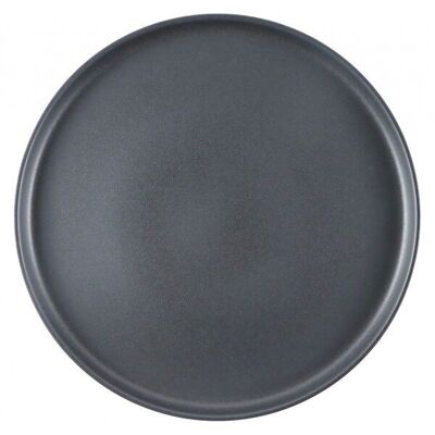 Dinner plate cm.28 Satin Stoneware col.Black