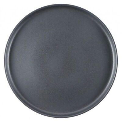 Dinner plate cm.22 Satin Stoneware col.Black