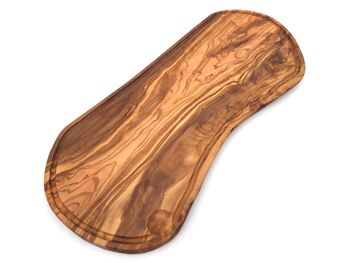 Planche à découper avec rainure faite à la main en bois d'olivier 2