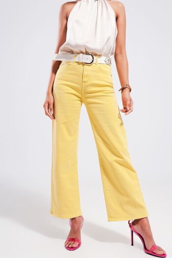 Jean large jaune soleil 4