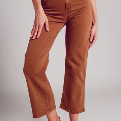 Jean large en marron camel