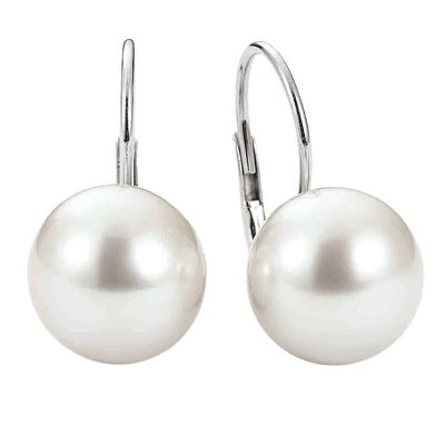 Ear leverback freshwater pearls silver