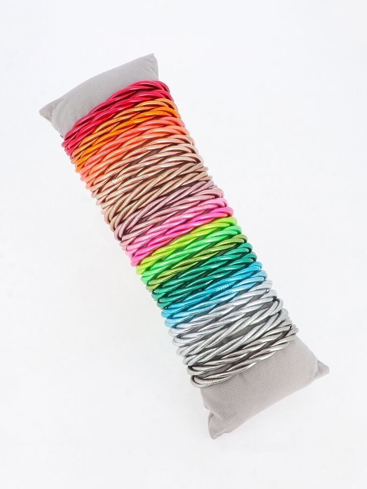 Kit of 28 twisted Buddhist rushes - Multicolor