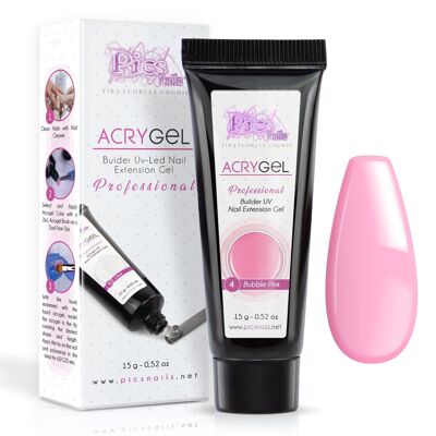 Acrygel Bubble Pink 4 - Acrylgel für Nägel 15g