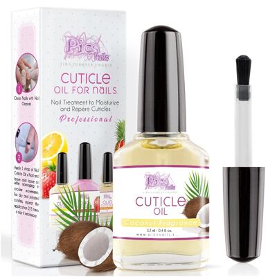 Huile professionnelle pour cuticules des ongles des mains et des orteils, noix de coco 12 ml