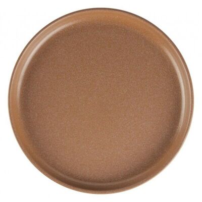 Dinner plate cm.28 Satin Stoneware col.Copper