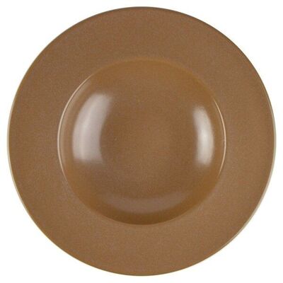 Pasta plate cm.27 Satin Stoneware col.Copper