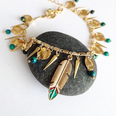 Golden Feather Ankle Chain