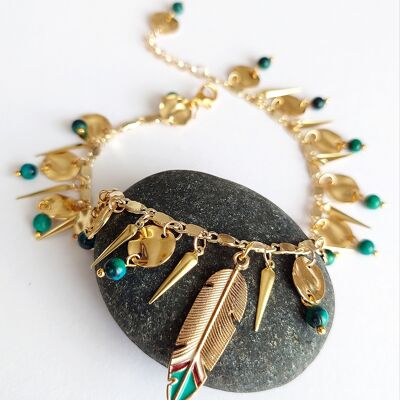 Chaîne de cheville en plumes dorées, bracelets de cheville en or, chaînes de cheville en or, bracelets de cheville à breloques, chaînes de cheville bohème, chaînes à breloques en plumes, bracelets de cheville, chaîne de cheville en forme de pièce de monnaie, chaînes à breloques à pointes, chaînes en or, breloques