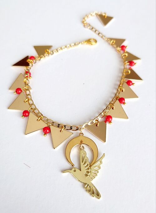 Carnival Hummingbird Gold Anklet