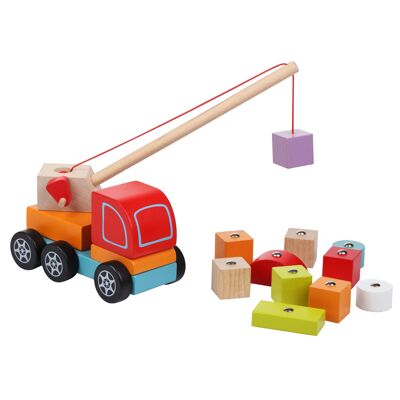 Wooden toy "Crane truck"