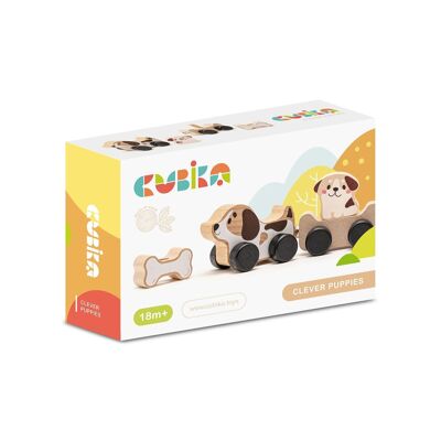 Jouet en bois "Clever Puppies"