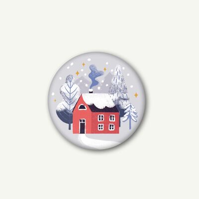 Magnet Hygge Winter House 37 mm
