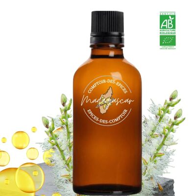 (100 mL) PURE NIAOULI Essential Oil Certified ORGANIC by Ecocert of Madagascar.