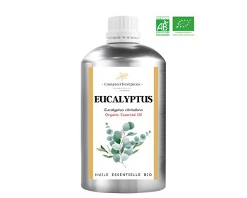 ( 500 mL ) Huile Essentielle d'Eucalyptus Citronné de Madagascar Certifiée BIO par Ecocert Originaire . 1