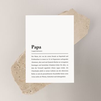 Carte postale pour les papas : Définition "Papa" (Version 2) 3