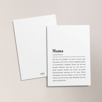Carte postale "Maman" Définition : Dicton doux pour les mamans (version 2) 2