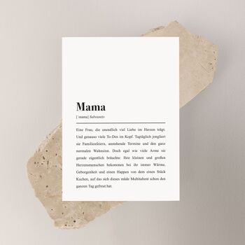 Carte postale "Maman" Définition : Dicton doux pour les mamans (version 2) 3