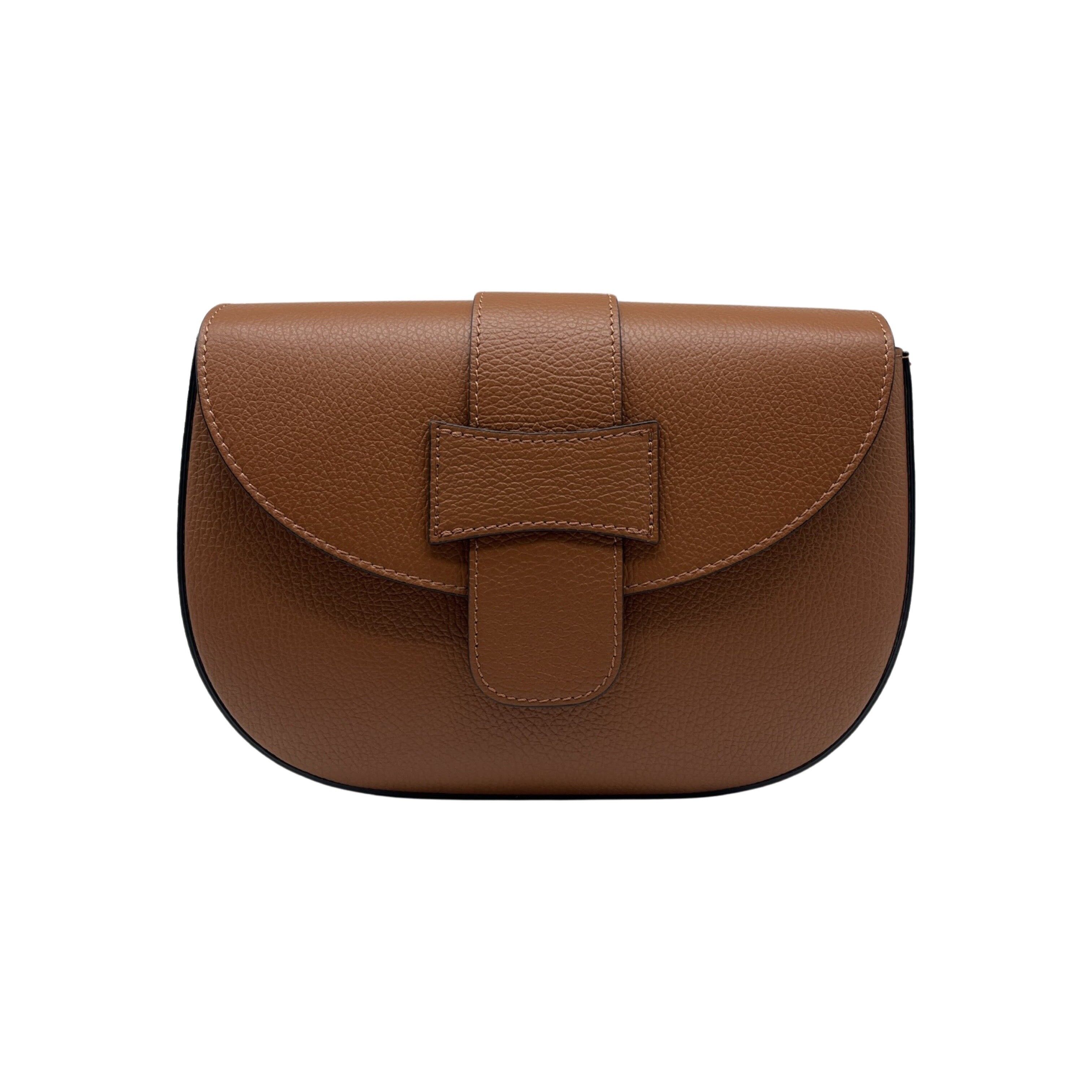 BORSA LORIANA IN PELLE SEMI CAMMELLO