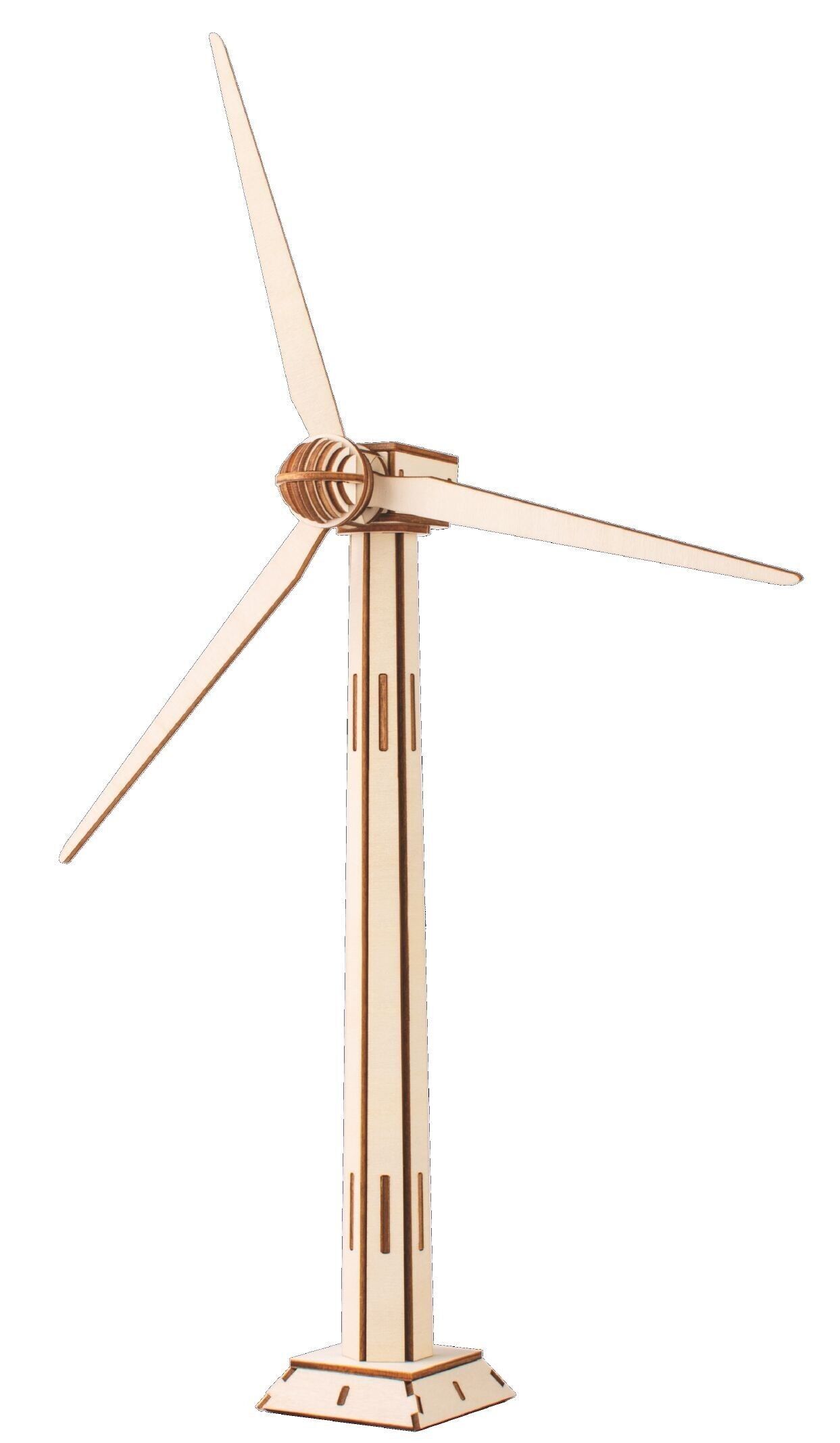 Wooden wind turbine construction kit