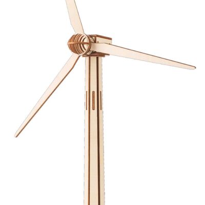 Wooden wind turbine construction kit