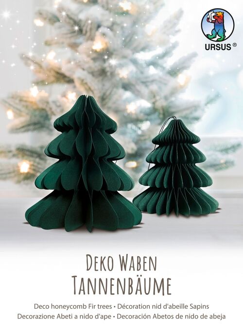 Deko Waben "Tannenbäume", grün